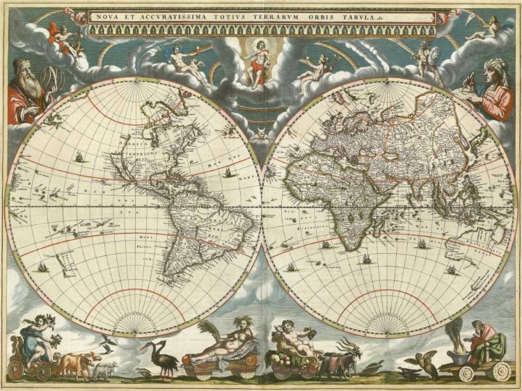 Picture of NOVA ET ACCURATISSIMA TOTIUS TERRARUM ORBIS TABULA 1664