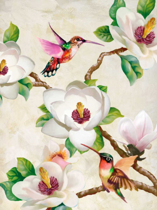 Picture of MAGNOLIA AND HUMMING BIRDS