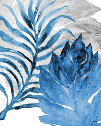 Picture of BLUE FERN AND LEAF I