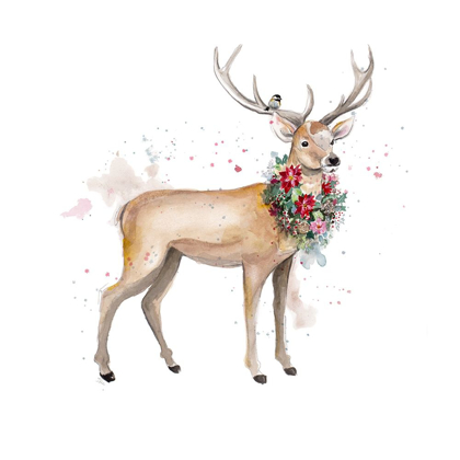 Picture of WOODLAND DEER WITH WREATH