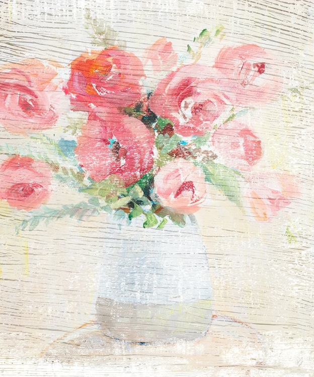 Picture of PEONIES ON WOOD