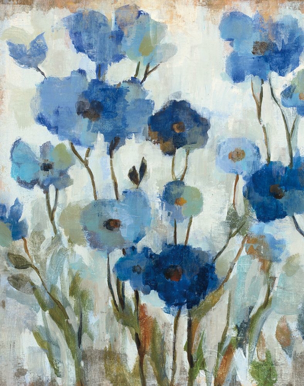 Picture of ABSTRACTED FLORAL IN BLUE II