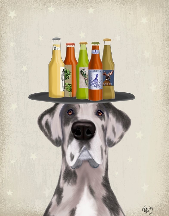 Picture of GREAT DANE HARLEQUIN BEER LOVER