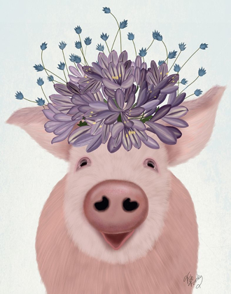 Picture of PIG AND LILAC FLOWERS