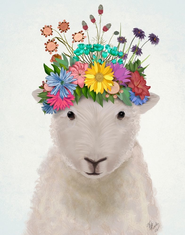 Picture of SHEEP WITH FLOWER CROWN 1