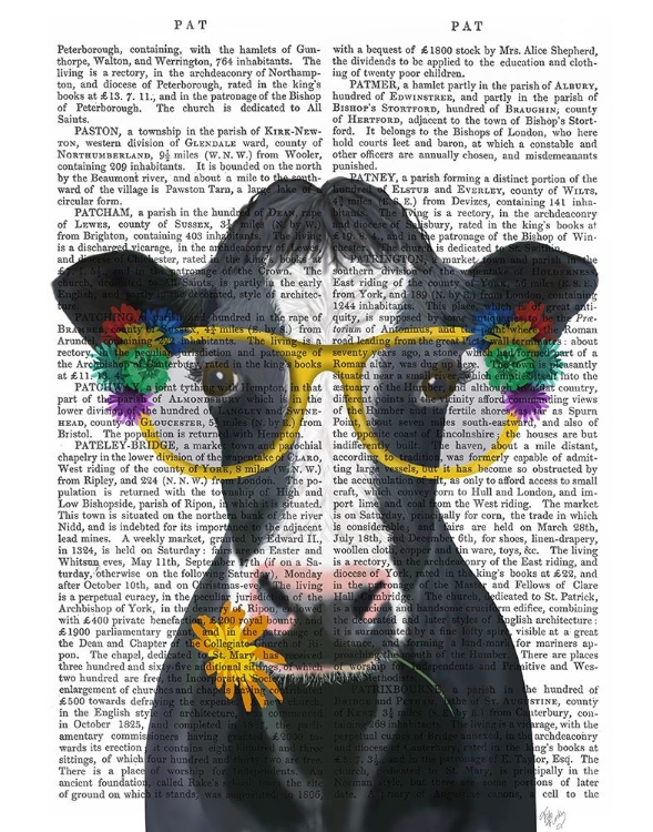 Picture of COW AND FLOWER GLASSES BOOK PRINT