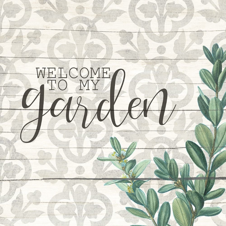 Picture of WELCOME TO MY GARDEN SPRIG