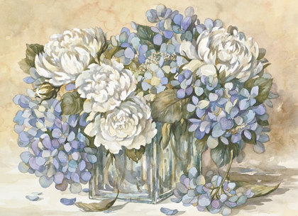 Picture of WHITE AND BLUE FLORAL