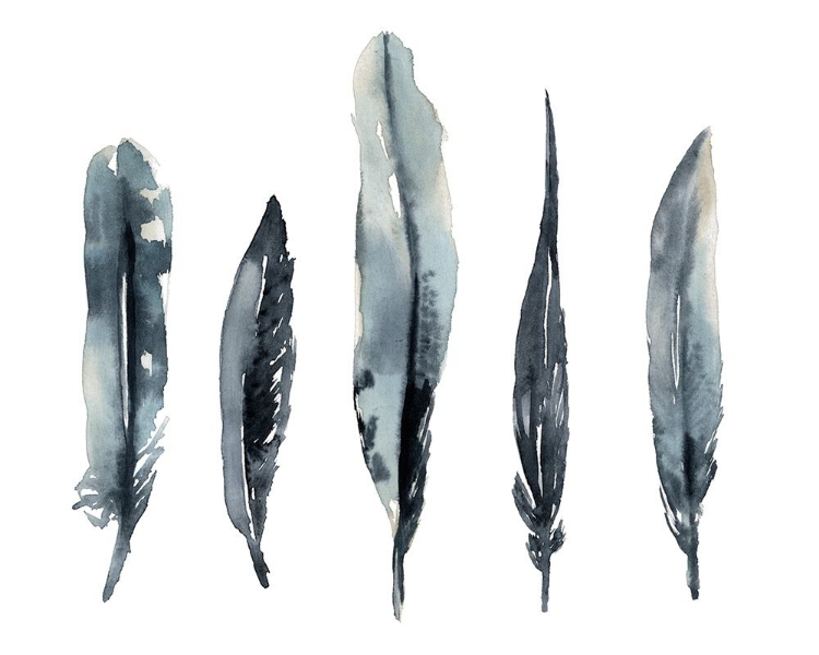 Picture of INDIGO FEATHERS I