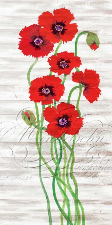 Picture of RED POPPY PANEL II