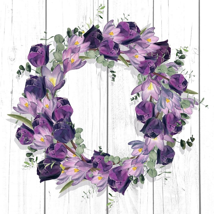 Picture of PURPLE TULIP WREATH I