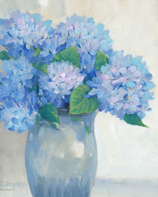 Picture of BLUE HYDRANGEAS IN VASE I