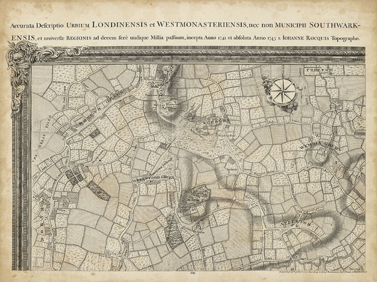 Picture of MAP OF LONDON GRID I