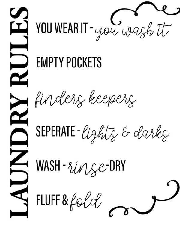 Picture of LAUNDRY RULES