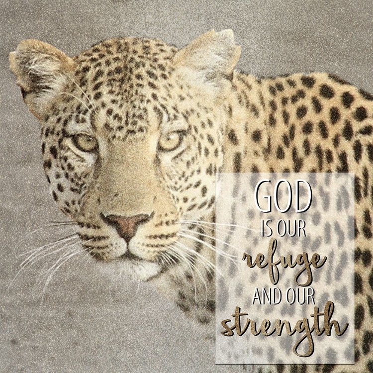 Picture of GOD IS OUR REFUGE LEOPARD