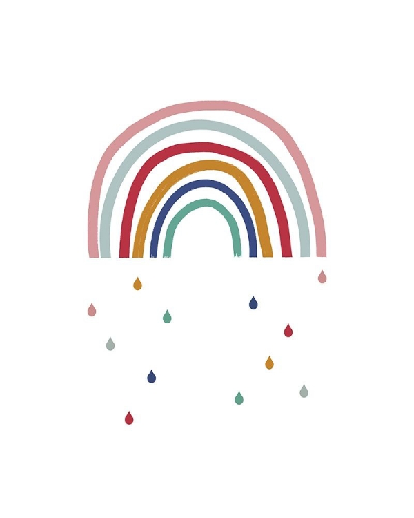 Picture of CRYING RAINBOW WHITE BACKGROUND 16X20