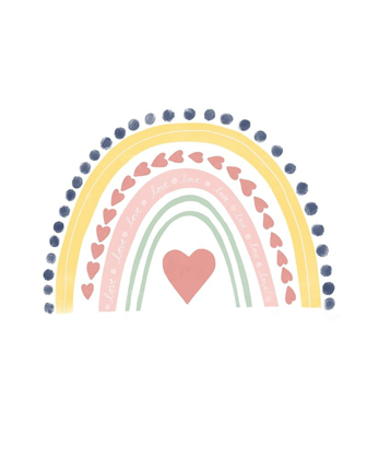 Picture of HAPPY HEART RAINBOW PINK