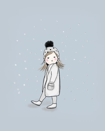 Picture of GIRL WALKING IN SNOW