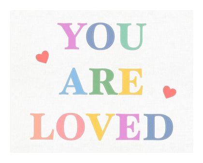 Picture of YOU ARE LOVED FABRIC PASTELS