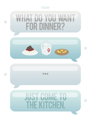 Picture of TEXTING FOR DINNER