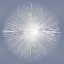 Picture of SILVER SUNBURST ON GRAY I