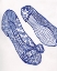 Picture of POP BLUE DECORATED FLAT SHOES 