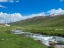 Picture of LANDSCAPE WITH YURT AT THE OTMOK MOUNTAIN PASS IN THE TIEN SHAN OR HEAVENLY MOUNTAINS-KYRGYZSTAN