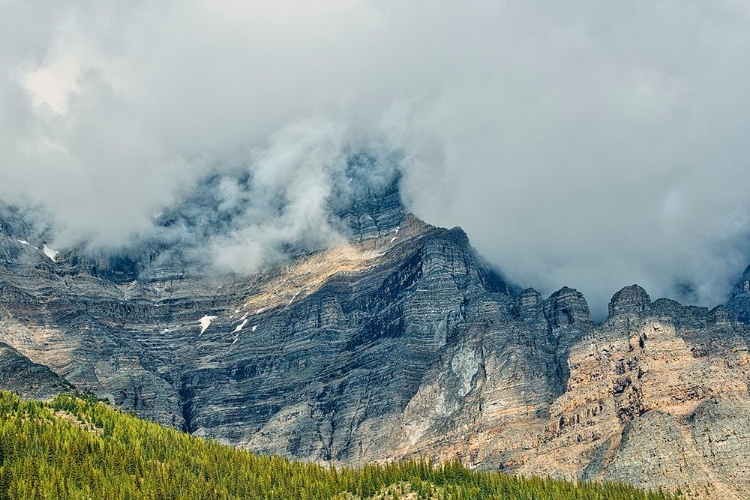 Picture of CANADA-ALBERTA-BANFF NATIONAL PARK SUNRISE LANDSCAPE WITH MT TEMPLE