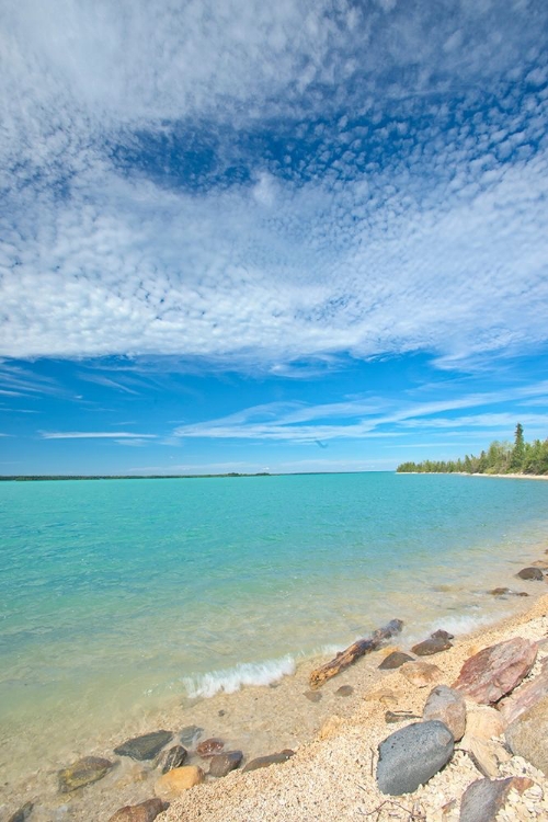 Picture of CANADA-MANITOBA-LITTLE LIMESTONE LAKE LAKE AND ROCKS ON SHORE