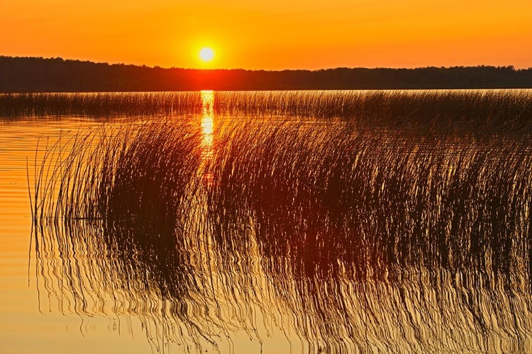 Picture of CANADA-MANITOBA-RIDING MOUNTAIN NATIONAL PARK SUNSET ON LAKE AUDY