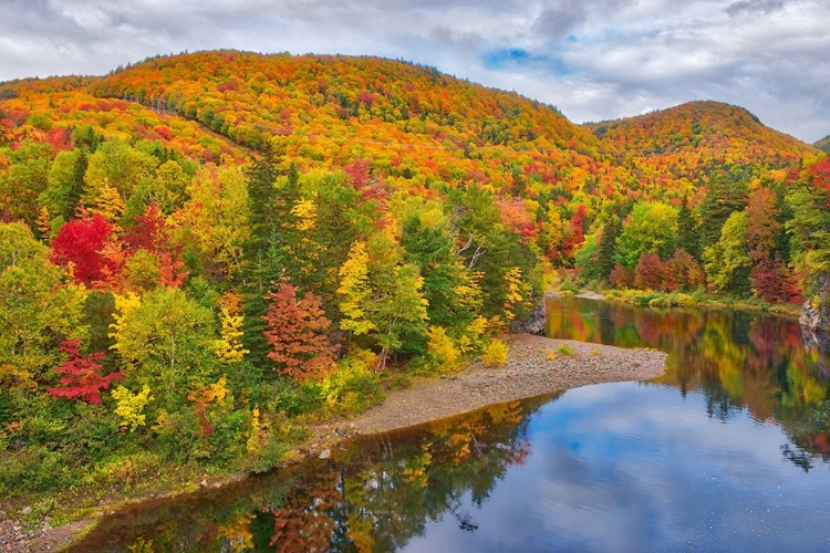 Picture of CANADA-NOVA SCOTIA INDIAN BROOK AND FOREST IN AUTUMN