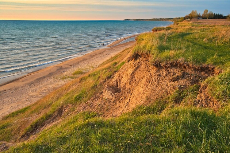 Picture of CANADA-ONTARIO-GRAND BEND SANDY BEACH ON LAKE HURON AT SUNSET