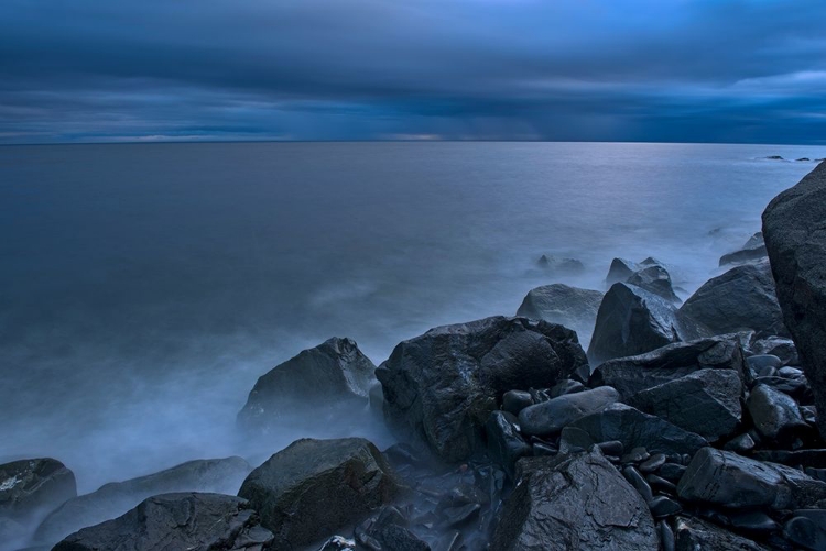 Picture of CANADA-QUEBEC-RUISSEAU CASTOR WAVES CRASHING ALONG THE SHORELINE ALONG THE GULF OF ST LAWRENCE