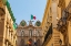 Picture of TRAPANI PROVINCE-TRAPANI CLOCK TOWER WITH THE ITALIAN FLAG IN THE CITY CENTER OF TRAPANI