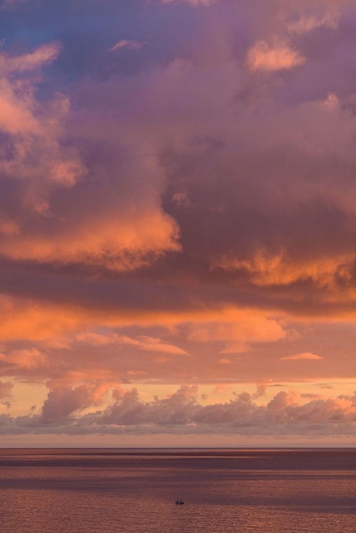 Picture of CANARY ISLANDS-FUERTEVENTURA ISLAND-MORRO JABLE-PLAYA DE LA CEBADA BEACH-SUNSET SKY