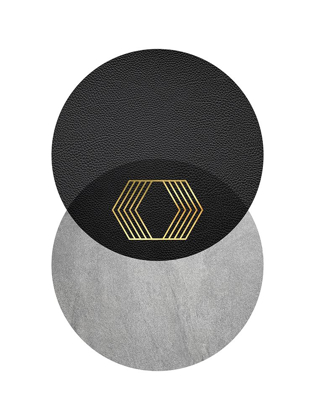 Picture of BLACK GREY GOLD CIRCLES 2