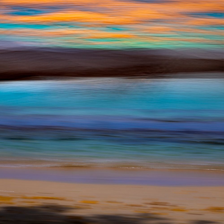 Picture of ALASKA-JUNEAU ABSTRACT SUNSET OVER OCEAN 