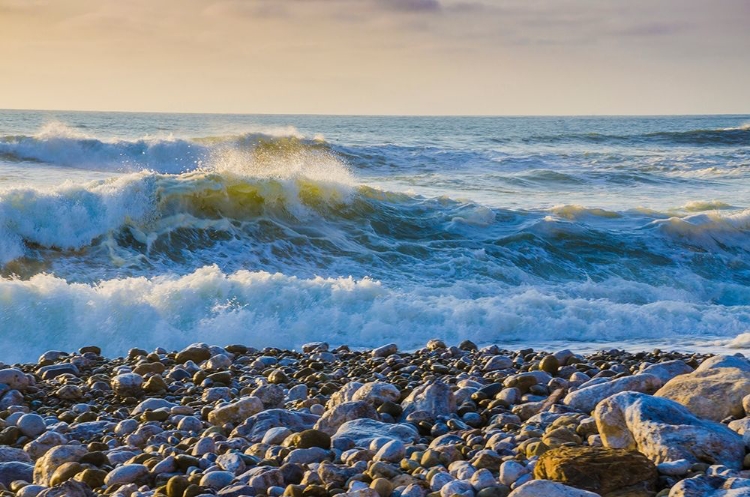 Picture of LARGE WAVES ON ROCKAWAY BEACH-PACIFICA-CALIFORNIA-USA