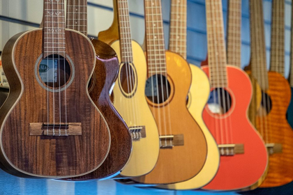 Picture of UKULELE IN MUSIC STORE-KAUAI-HAWAII-USA