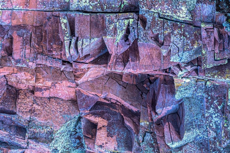 Picture of MINNESOTA-LAKE SUPERIOR MULTICOLORED CLIFF FACE 