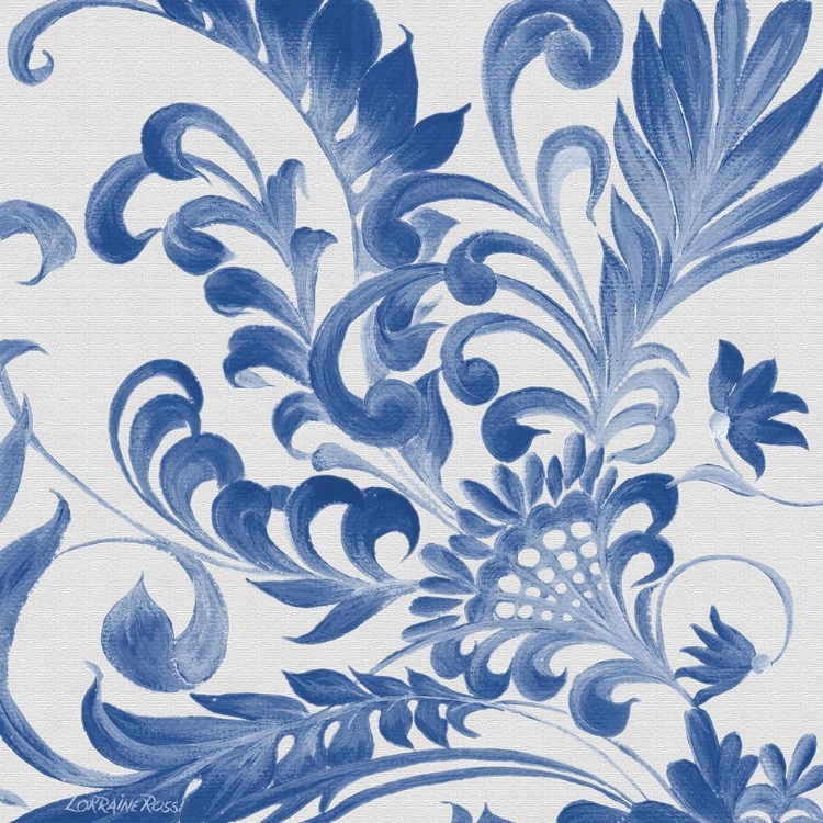 Picture of ELEGANT BLUE FLOURISH 2