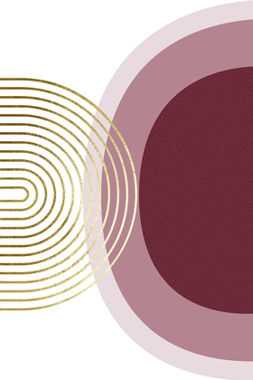 Picture of ABSTRACT MINIMALIST BURGUNDY GOLD 1