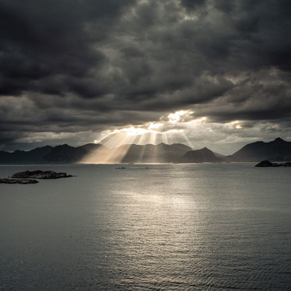 Picture of SUNSET OF NORWEGIAN FJORD-LOFOTEN-NORWAY