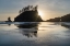 Picture of SUNSET AT SECOND BEACH DURING LOW TIDE-OLYMPIC NATIONAL PARK-WASHINGTON STATE