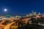 Picture of WASHINGTON STATE-SEATTLE FULL MOON OVER DOWNTOWN