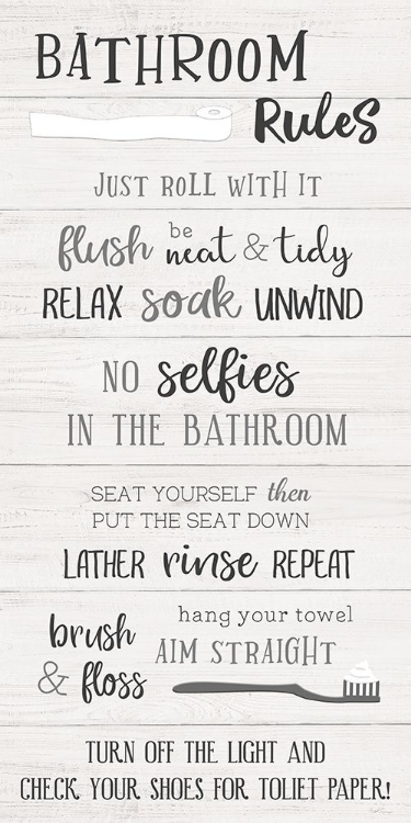 Picture of BATHROOM RULES