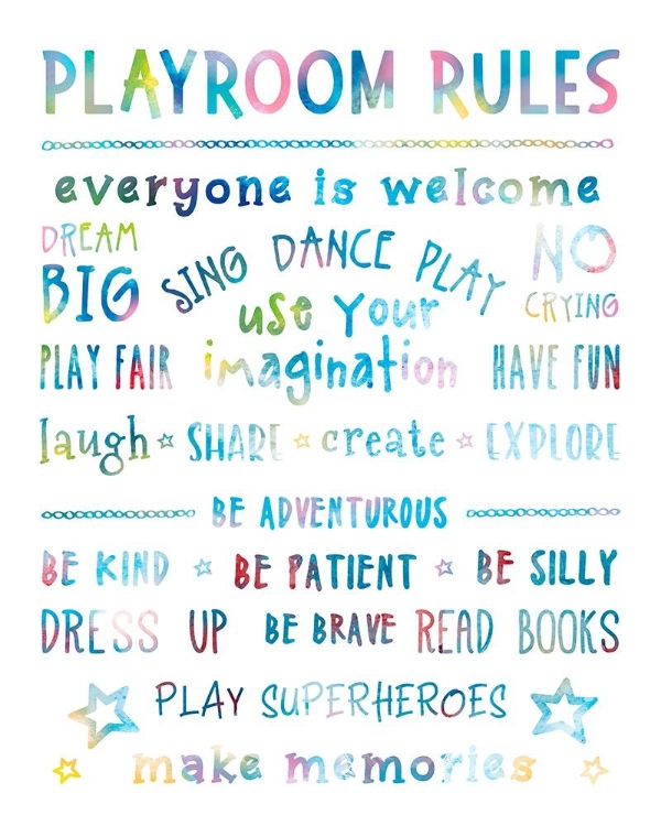 Picture of PLAYROOM RULES