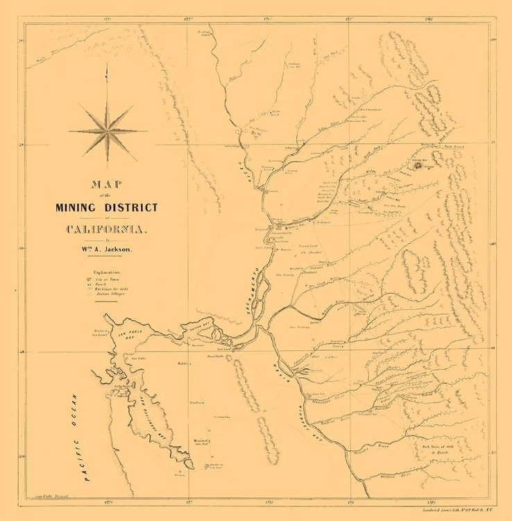 Picture of CALIFORNIA MINING- JACKSON 1850 