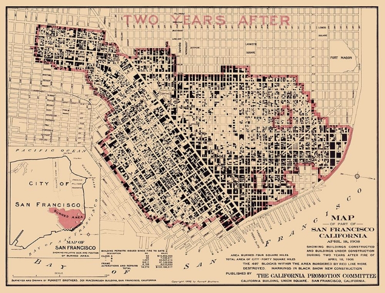 Picture of SAN FRANCISCO CALIFORNIA - PUNNETT 1908 