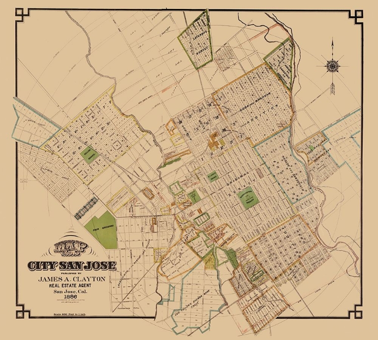 Picture of SAN JOSE CALIFORNIA - CLAYTON 1886 